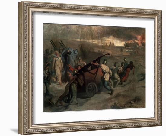 The Village Firemen, 1857-Pierre Puvis de Chavannes-Framed Giclee Print