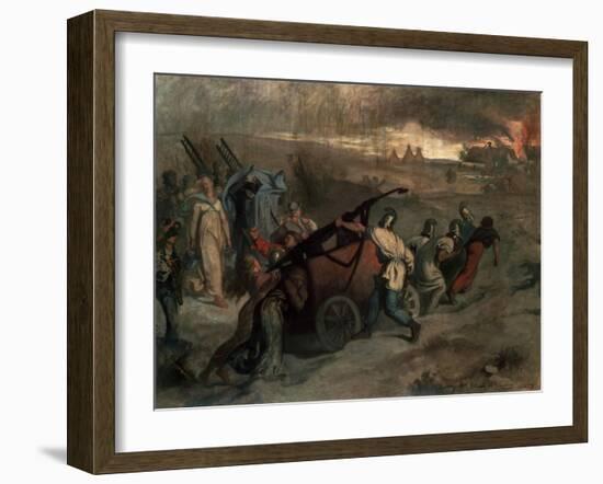 The Village Firemen, 1857-Pierre Puvis de Chavannes-Framed Giclee Print