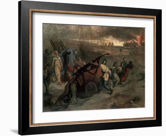 The Village Firemen, 1857-Pierre Puvis de Chavannes-Framed Giclee Print