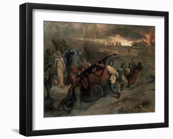 The Village Firemen, 1857-Pierre Puvis de Chavannes-Framed Giclee Print