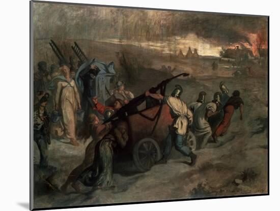 The Village Firemen, 1857-Pierre Puvis de Chavannes-Mounted Giclee Print