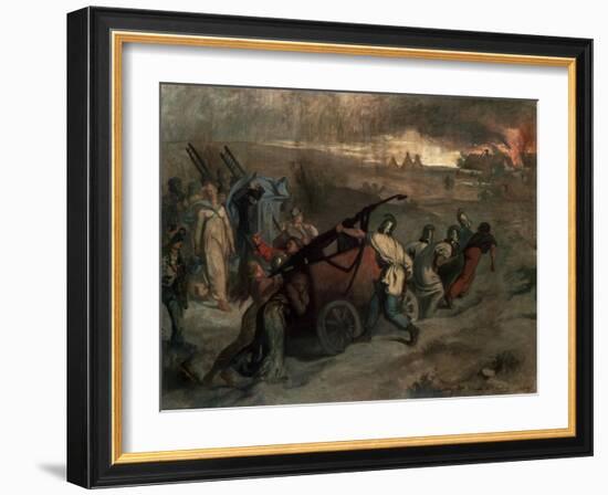 The Village Firemen, 1857-Pierre Puvis de Chavannes-Framed Giclee Print