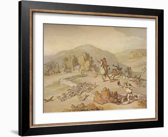 'The Village Hunt', c1800, (1922)-Thomas Rowlandson-Framed Giclee Print
