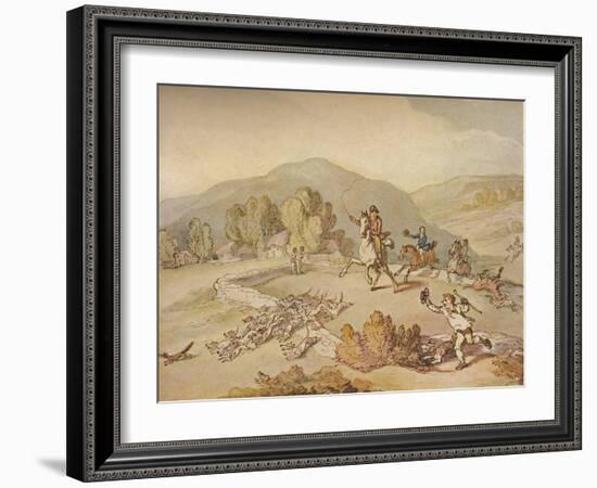 'The Village Hunt', c1800, (1922)-Thomas Rowlandson-Framed Giclee Print