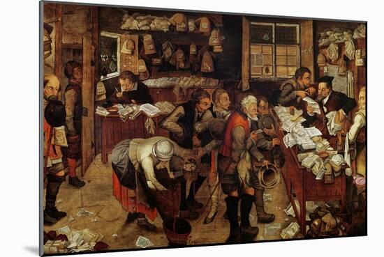 The Village Lawyer, 1621-Pieter Brueghel the Younger-Mounted Giclee Print