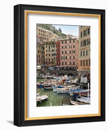 The Village of Camogli, Liguria, Italy, Europe-Angelo Cavalli-Framed Photographic Print