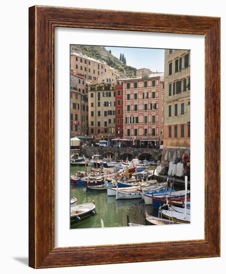 The Village of Camogli, Liguria, Italy, Europe-Angelo Cavalli-Framed Photographic Print