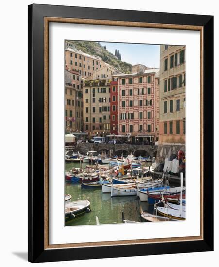 The Village of Camogli, Liguria, Italy, Europe-Angelo Cavalli-Framed Photographic Print