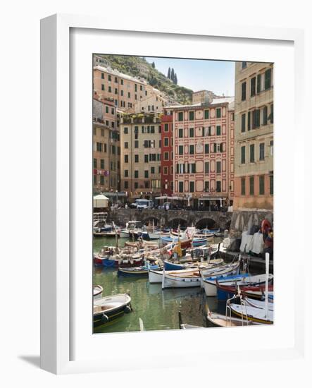 The Village of Camogli, Liguria, Italy, Europe-Angelo Cavalli-Framed Photographic Print