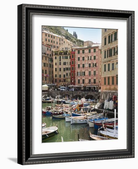 The Village of Camogli, Liguria, Italy, Europe-Angelo Cavalli-Framed Photographic Print