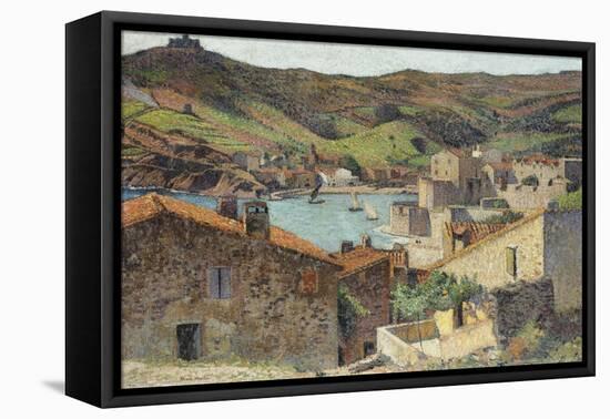 The Village of Collioure with a View of the Port-Henri Martin-Framed Premier Image Canvas