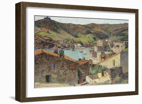 The Village of Collioure with a View of the Port-Henri Martin-Framed Giclee Print