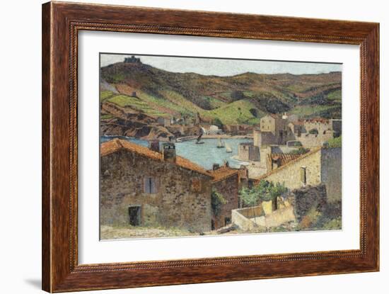 The Village of Collioure with a View of the Port-Henri Martin-Framed Giclee Print