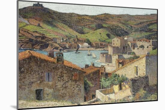 The Village of Collioure with a View of the Port-Henri Martin-Mounted Giclee Print