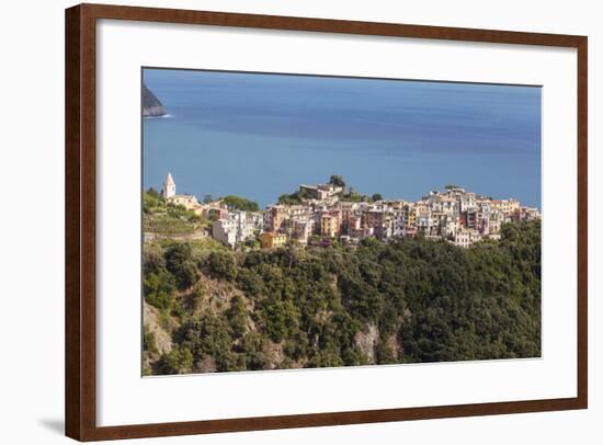 The Village of Corniglia in the Cinque Terre, UNESCO World Heritage Site, Liguria, Italy, Europe-Julian Elliott-Framed Photographic Print