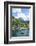 The Village of Geiranger Is an Improtant Cruise Ship Port at the Head of Geirangerfjord, Norway-Amanda Hall-Framed Photographic Print