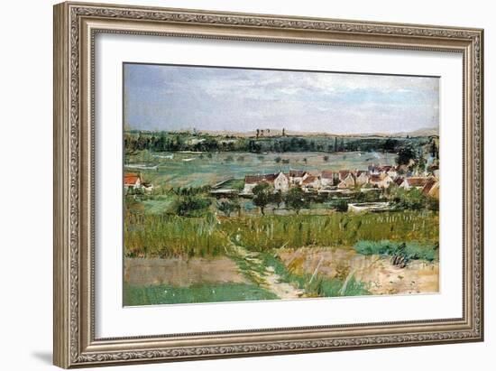 The Village of Maurecourt, 1873-Morisot-Framed Giclee Print