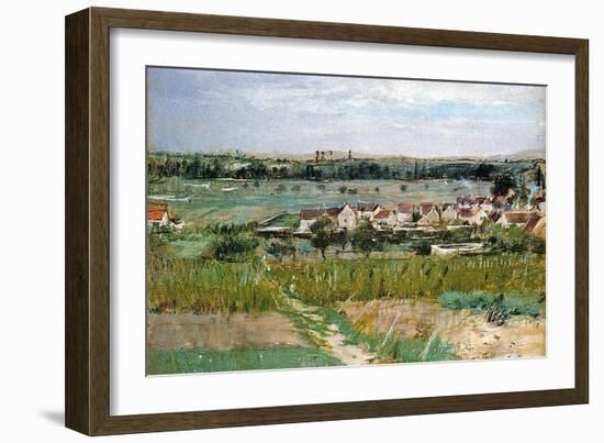 The Village of Maurecourt, 1873-Morisot-Framed Giclee Print