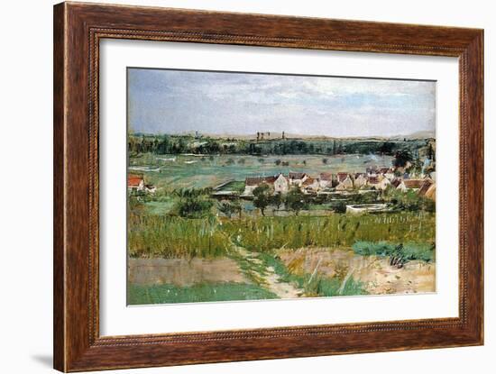 The Village of Maurecourt, 1873-Morisot-Framed Giclee Print