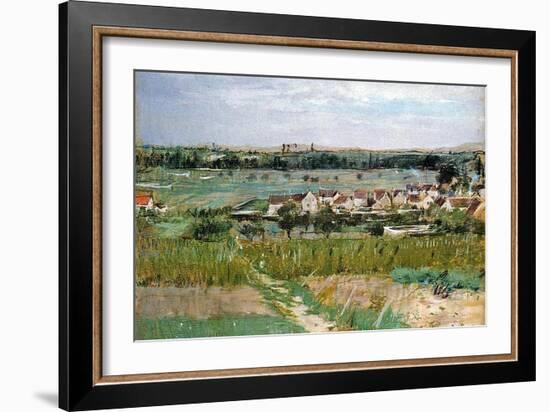 The Village of Maurecourt, 1873-Morisot-Framed Giclee Print