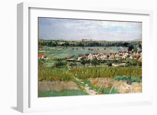 The Village of Maurecourt, 1873-Morisot-Framed Giclee Print