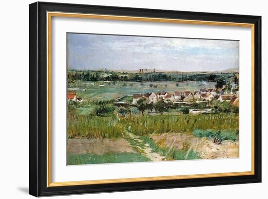 The Village of Maurecourt, 1873-Morisot-Framed Giclee Print