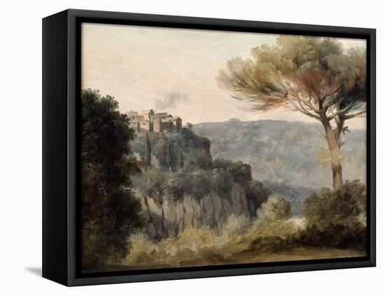 The Village of Nemi, Late 18th-Early 19th Century-Pierre Henri de Valenciennes-Framed Premier Image Canvas