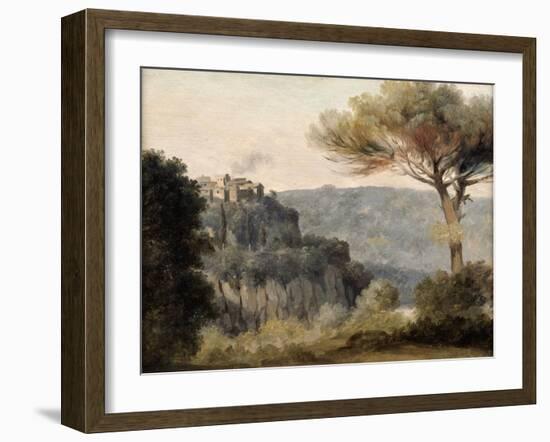 The Village of Nemi, Late 18th-Early 19th Century-Pierre Henri de Valenciennes-Framed Giclee Print