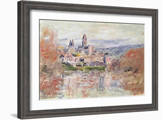 The Village of Vetheuil, c.1881-Claude Monet-Framed Giclee Print