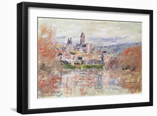 The Village of Vetheuil, c.1881-Claude Monet-Framed Giclee Print