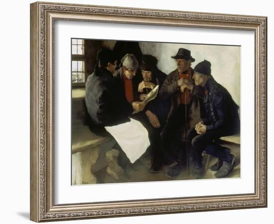 The Village Politicians, 1877-Wilhelm Leibl-Framed Giclee Print