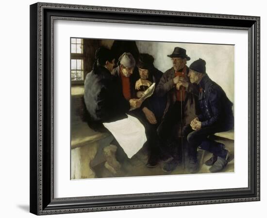 The Village Politicians, 1877-Wilhelm Leibl-Framed Giclee Print