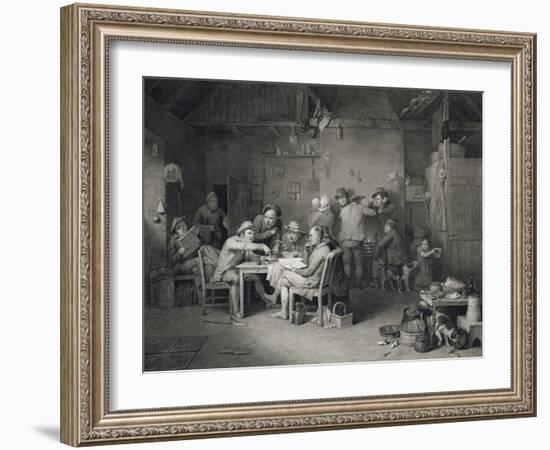 The Village Politicians, Engraved by Abraham Raimbach (1784-1868), 1814 (Engraving)-Sir David Wilkie-Framed Giclee Print