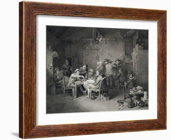 The Village Politicians, Engraved by Abraham Raimbach (1784-1868), 1814 (Engraving)-Sir David Wilkie-Framed Giclee Print