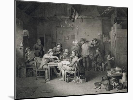 The Village Politicians, Engraved by Abraham Raimbach (1784-1868), 1814 (Engraving)-Sir David Wilkie-Mounted Giclee Print