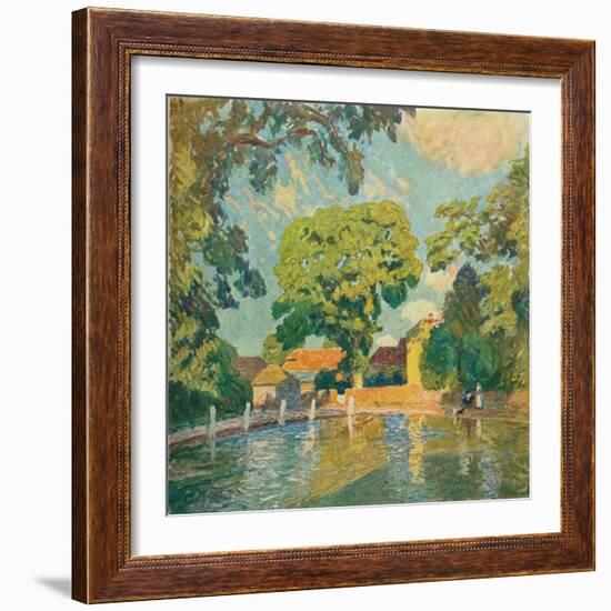 'The Village Pond, Upton Grey', c1914-Emile Claus-Framed Giclee Print