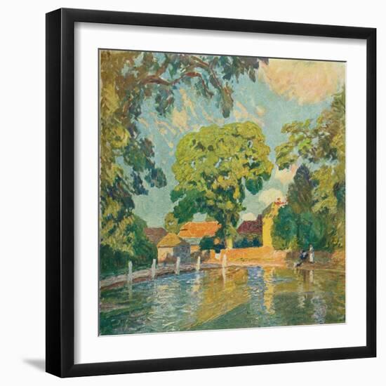 'The Village Pond, Upton Grey', c1914-Emile Claus-Framed Giclee Print