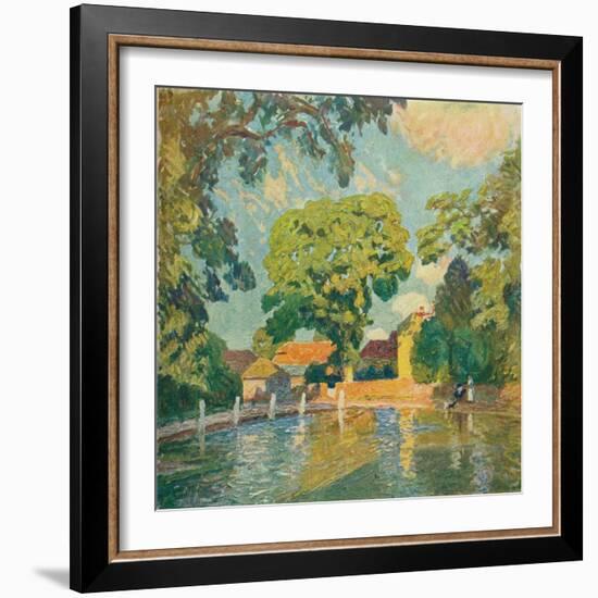 'The Village Pond, Upton Grey', c1914-Emile Claus-Framed Giclee Print