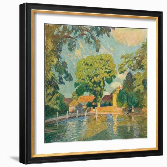 'The Village Pond, Upton Grey', c1914-Emile Claus-Framed Giclee Print