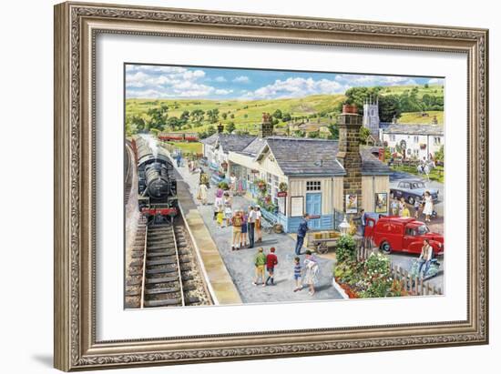 The Village Station-Trevor Mitchell-Framed Giclee Print