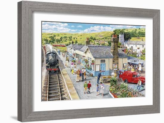 The Village Station-Trevor Mitchell-Framed Giclee Print