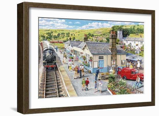 The Village Station-Trevor Mitchell-Framed Giclee Print