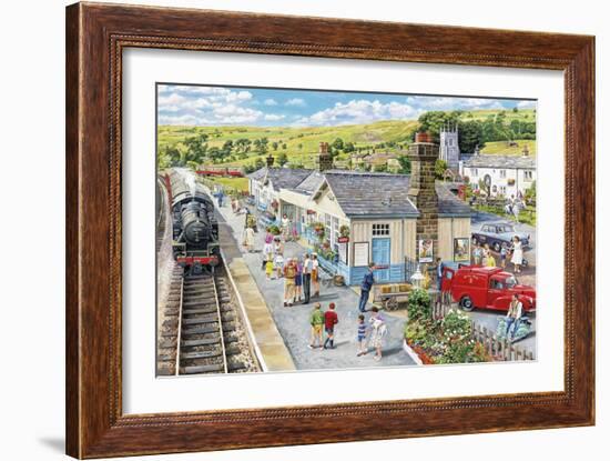 The Village Station-Trevor Mitchell-Framed Giclee Print