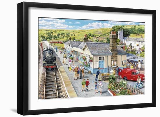 The Village Station-Trevor Mitchell-Framed Giclee Print