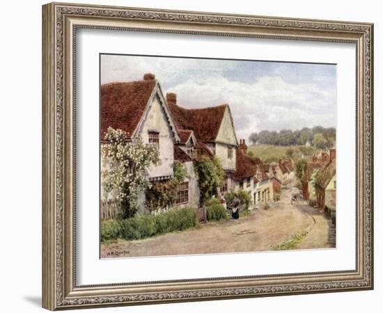 The Village Street, Kersey, Suffolk-Alfred Robert Quinton-Framed Giclee Print