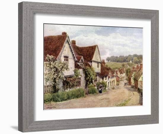 The Village Street, Kersey, Suffolk-Alfred Robert Quinton-Framed Giclee Print