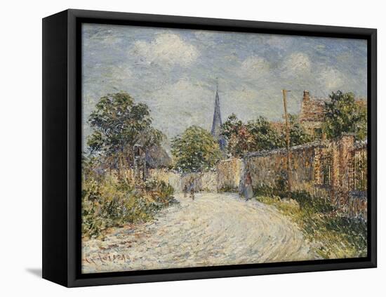The Village Street; La Rue De Village-Gustave Loiseau-Framed Premier Image Canvas