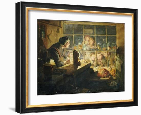 The Village Sweet Shop, 1897-Ralph Hedley-Framed Giclee Print