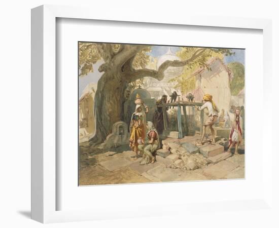 The Village Welll, from 'India Ancient and Modern', 1867 (Colour Litho)-William 'Crimea' Simpson-Framed Giclee Print