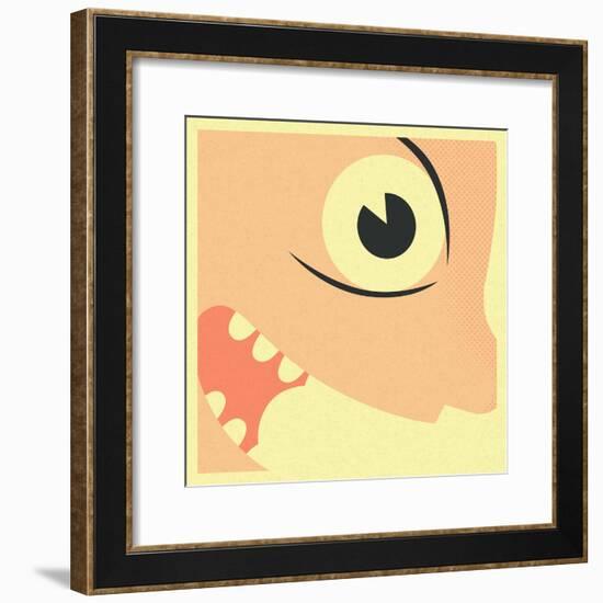 The Villian-Jazzberry Blue-Framed Art Print